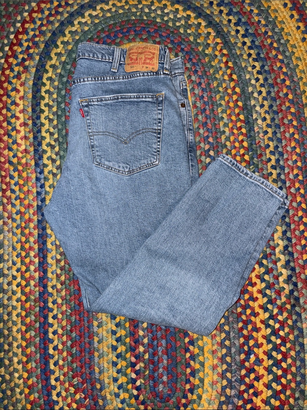 Levi's Men’s 531 38x30 Light Blue Straight Jeans